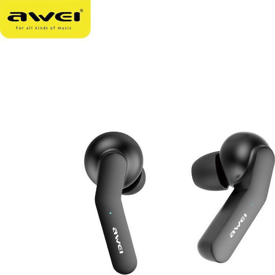Awei T10C In-ear Bluetooth Handsfree Earphones with Sweat Resistance and Charging Case Black vista 2