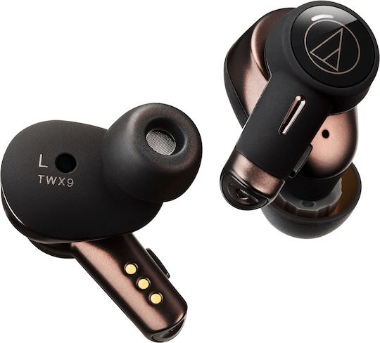 Audio Technica ATH-TWX9 In-ear Bluetooth Handsfree Earphones with Sweat Resistance and Charging Case Black Ansicht 3