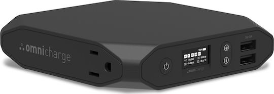 Omnicharge Omni20+ Power Bank 20400mAh with 3 USB-A Ports and USB-C Port Quick Charge 3.0 Black