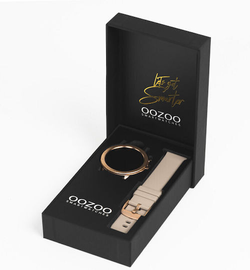 Oozoo Q00317 45mm Smartwatch with Heart Rate Monitor (Gold / Gray) view 6