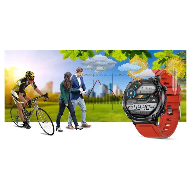 Smartwatch Gravity Men's Smartwatch Gravity Gt21-6 Bk Rd Bk vy 8