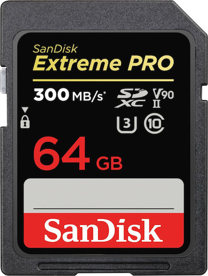 Sandisk Extreme Pro SDXC 64GB Class 10 U3 V90 UHS-II