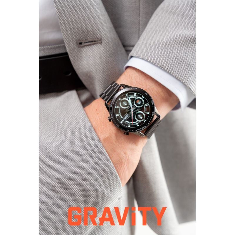 Smartwatch Gravity Black Bracelet Strap Gt10-1 προβολή 4
