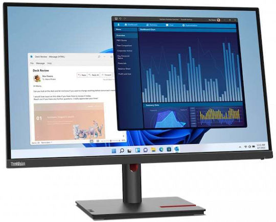 Lenovo ThinkVision T27h-30 IPS Monitor 27" QHD 2560x1440 with Response Time 4ms GTG view 8