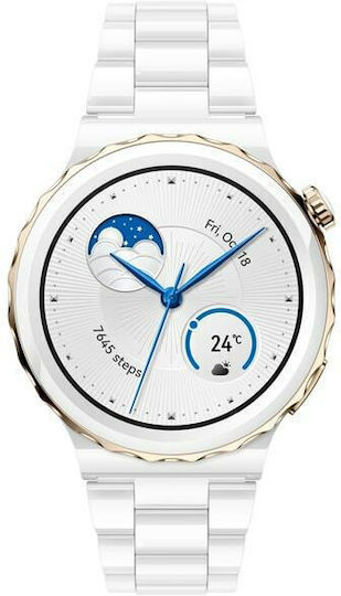 Huawei Watch GT 3 Pro Ceramic 43mm Waterproof with Heart Rate Monitor (Ceramic White) view 1