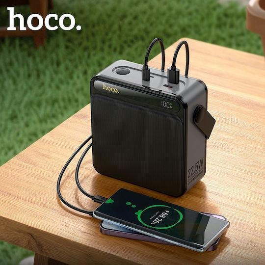 Hoco J161 Power Bank 80000mAh 22.5W with 2 USB-A Ports and USB-C Power Delivery Port Black vue 7