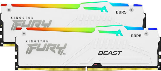 Kingston Fury Beast RGB DDR5 32GB RAM with 2x16GB Modules and Speed 5600 for Desktop KF556C40BWAK2-32 Ansicht 4