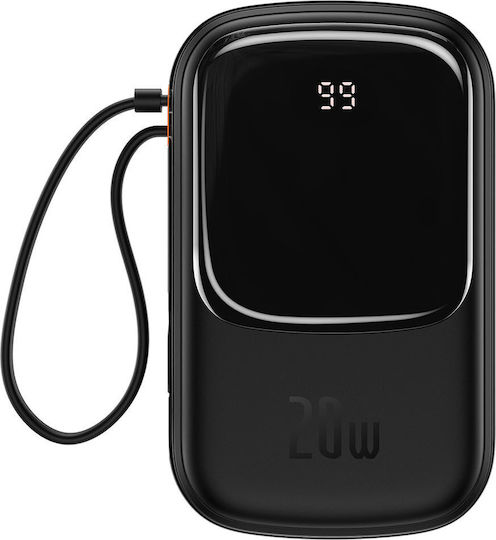 Baseus Qpow Pro Power Bank 20000mAh 20W with USB-A Port and USB-C Port Power Delivery / Quick Charge 3.0 Black