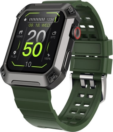 Rogbid Tank S2 1.83 Inch Ips Screen Smart Watch Support Bluetooth Calling Blood Pressure Sleep Monitoring Green