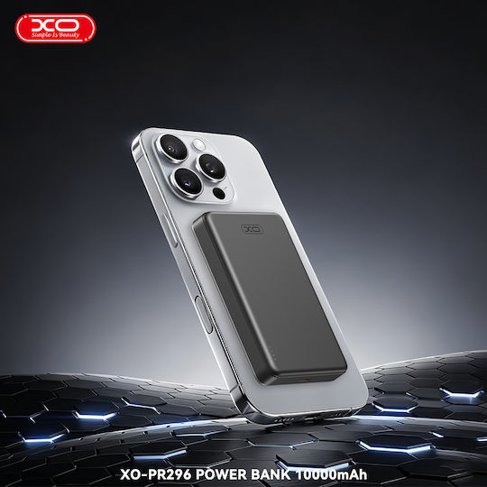 XO PR296 Power Bank 10000mAh Power Delivery Quick Charge 2.0 Quick Charge 3.0 Gray view 2