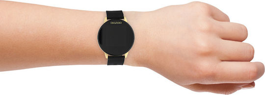 Oozoo Q00120 Stainless Steel 43mm Smartwatch with Heart Rate Monitor (Gold / Black) view 6