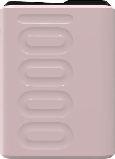 RealPower PB-10000C Power Bank 10000mAh 20W with 3 USB-C Ports Power Delivery Pink