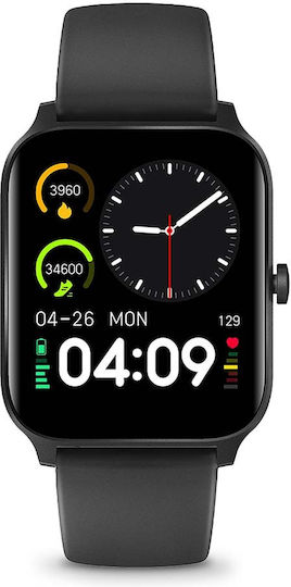 Nedis BTSW30BK Smartwatch with Heart Rate Monitor (Black) vista 2