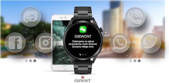 Giewont 450-1 Smartwatch with Heart Rate Monitor (Black) view 6