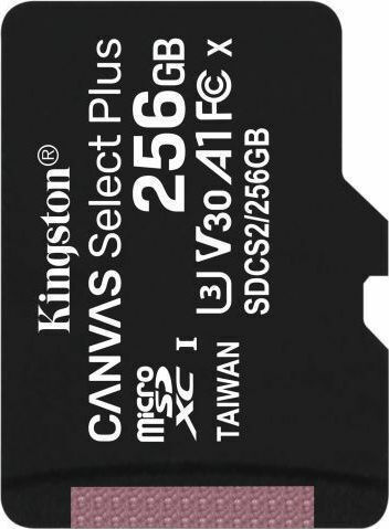 Kingston Canvas Select Plus microSDXC 256GB Class 10 U3 V30 A1 UHS-I vue 4