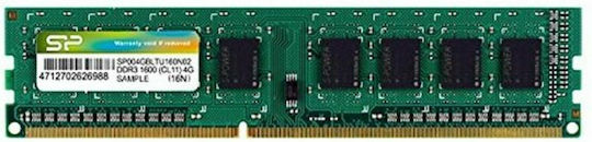 Silicon Power DDR3 with Module 1x4GB and Speed 1600 for Desktop SP004GBLTU160N02