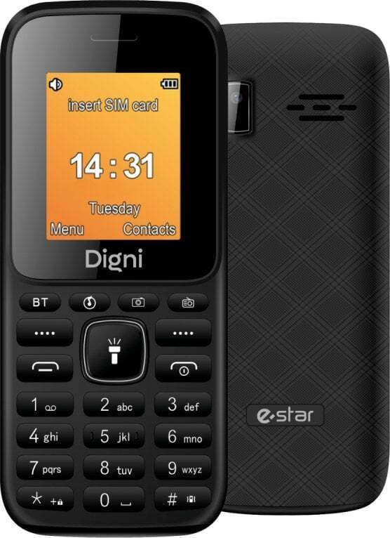 eStar Digni Mini Dual SIM (32MB) Mobile with Buttons Black view 1