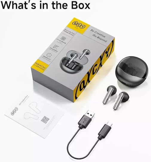 QCY Ailypods Clear In-ear Bluetooth Handsfree Earphones with Charging Case Black vue 9