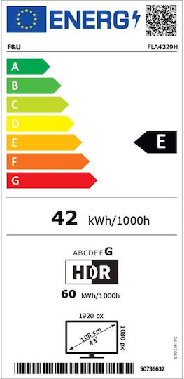 F&U Smart Television 43" Full HD LED FLA4329H HDR (2024) view 3