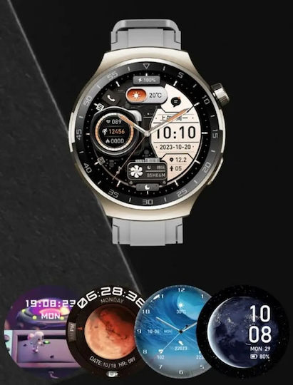 X10 Pro Metal Smartwatch with Heart Rate Monitor (Silver) view 6