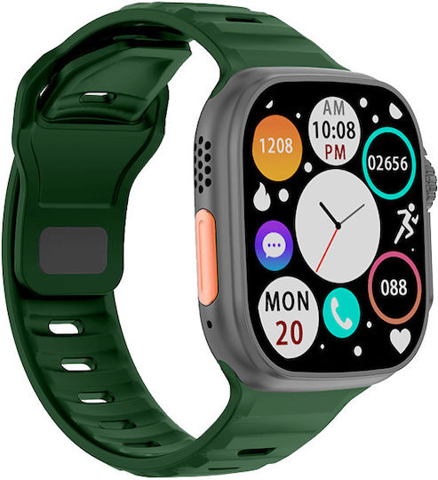 DAS.4 SU08 Smartwatch with Heart Rate Monitor (Black / Green) view 2
