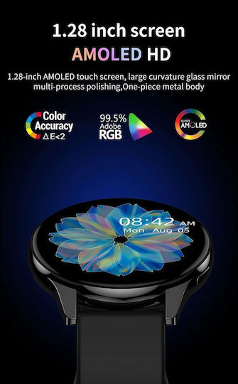 Microwear T2 Pro Smartwatch with Heart Rate Monitor (Black) view 3