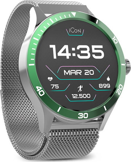 Forever ICON v2 AW-110 42mm Smartwatch with Heart Rate Monitor (Green) view 2