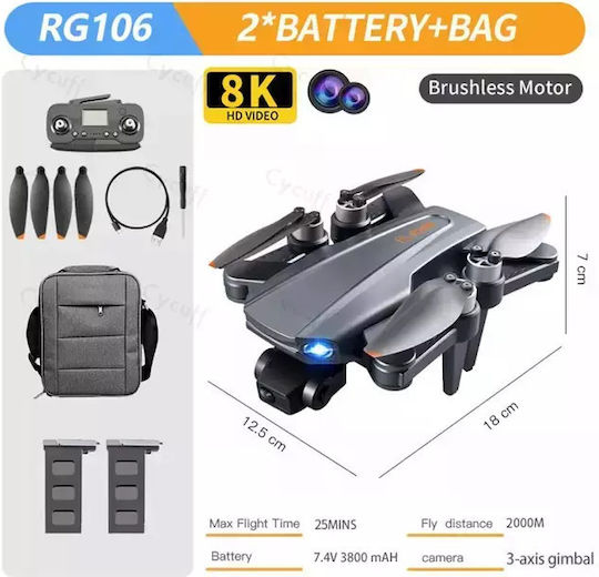 RG106 Drone 5G with Camera and Controller view 2