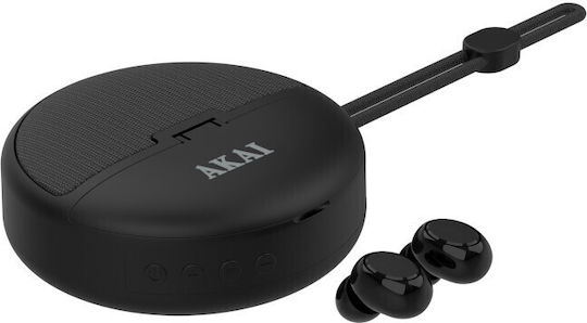Akai Proffesional BTE-J500BT In-ear Bluetooth Handsfree Earphones with Charging Case Black view 4