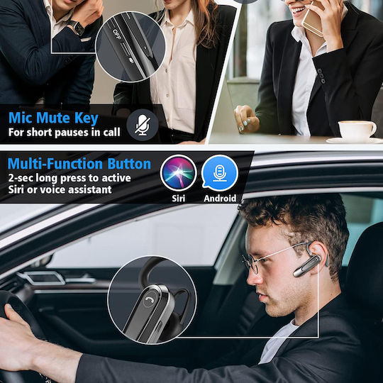 Techsuit CB2 In-ear Bluetooth Handsfree Earphone Black view 7