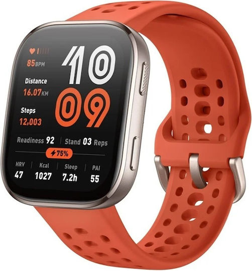 Amazfit Bip 6 46mm Waterproof Smartwatch with Heart Rate Monitor (Red) view 2
