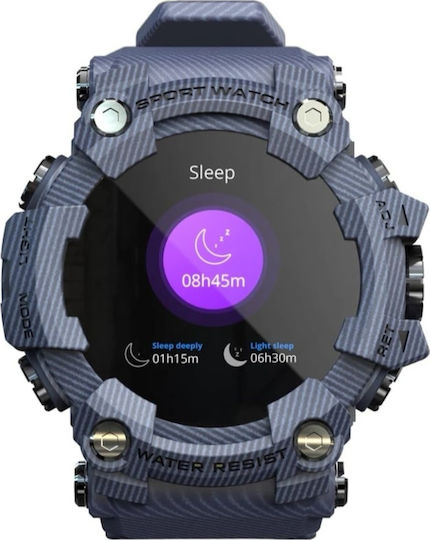 Lokmat Attack Smartwatch with Heart Rate Monitor (Blue)