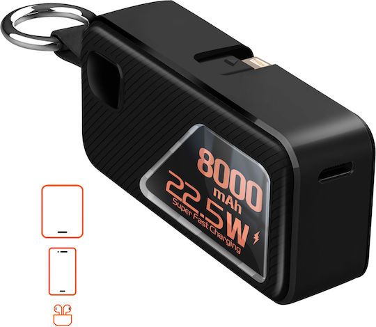 LinQ Power Bank 8000mAh 22.5W with USB-C Port Power Delivery Black view 4