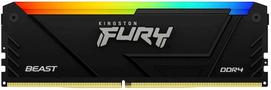 Kingston Fury Beast RGB DDR4 with Module 1x8GB and Speed 3600 for Desktop KF436C17BB2A/8 view 2