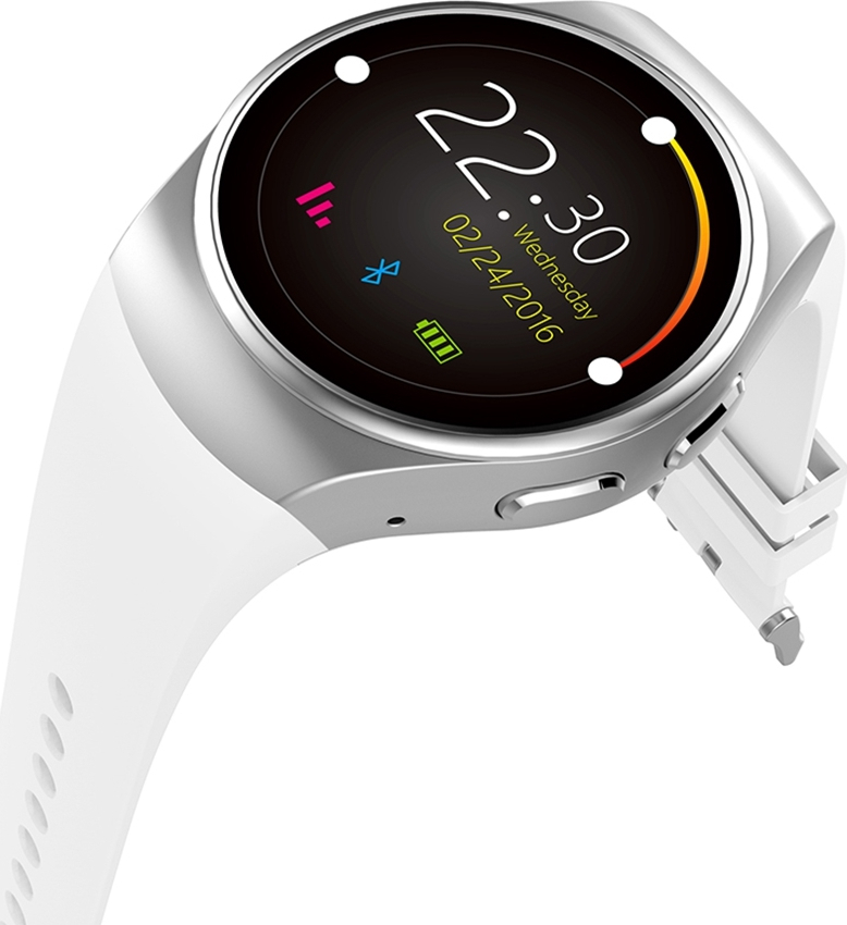 Kingwear KW18 Smartwatch with SIM and Heart Rate Monitor (White) view 3