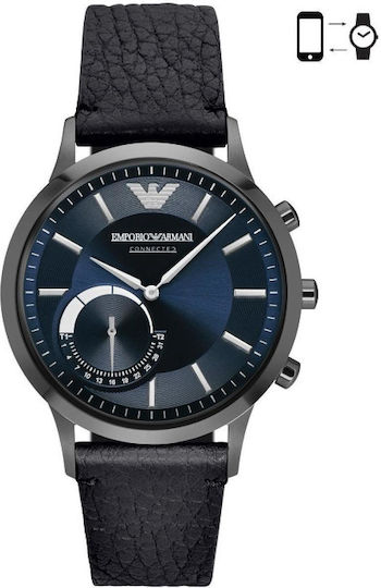 Emporio Armani Connected Stainless Steel Smartwatch (Black) view 3