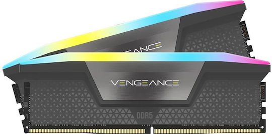 Corsair Vengeance RGB DDR5 16GB RAM with 2x8GB Modules and Speed 5200 for Desktop CMH16GX5M2B5200Z40 view 1