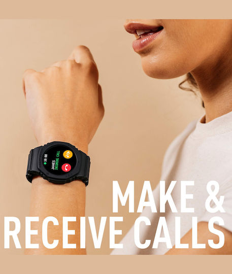 Reflex Active Series 26 42mm Smartwatch with Heart Rate Monitor (Black) view 3