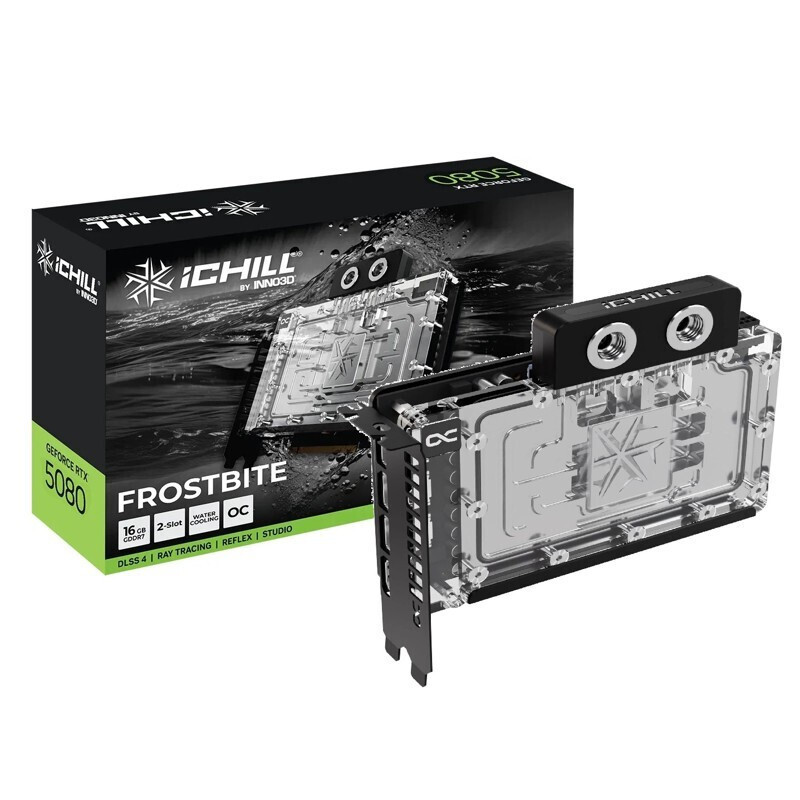 Inno 3D GeForce RTX 5080 16GB GDDR7 iChill Frostbite Graphics Card C50803-16D7X-1760FB view 4