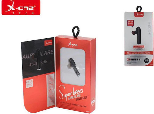 X-One BT-25 In-ear Bluetooth Handsfree Earphone Black view 1