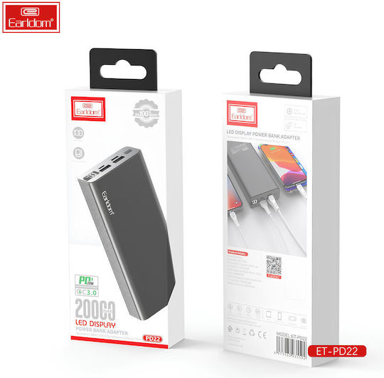 Power Bank 20000mAh 22.5W Power Delivery Black view 6