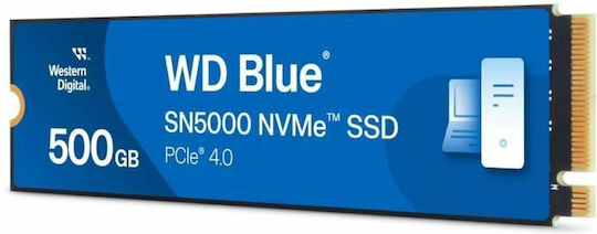 Western Digital SN5000 SSD 500GB M.2 Type with PCI Express 4.0 Connection WDS500G4B0E