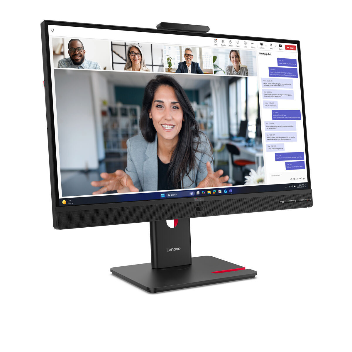 Lenovo ThinkVision T24-4v IPS Monitor 23.8" FHD 1920x1080 with 4ms Response Time GTG view 2