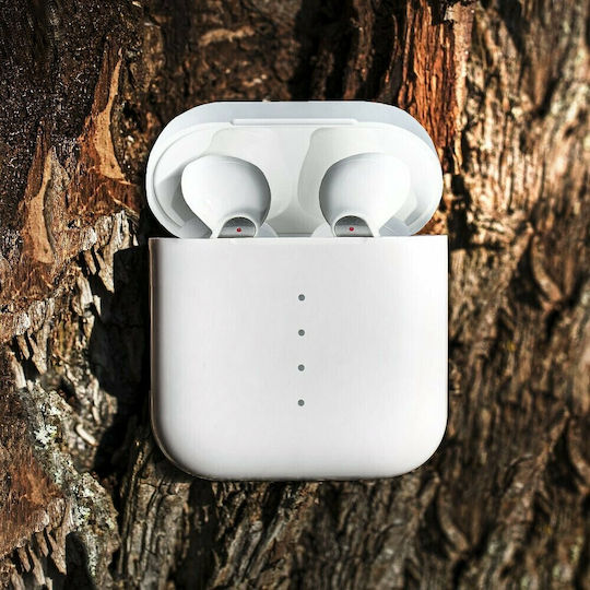 HP-037 Earbud Bluetooth Handsfree Earphones with Charging Case White view 6