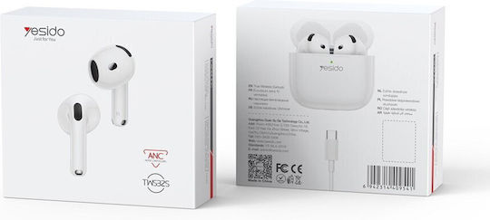 Yesido TWS32S Earbud Bluetooth Handsfree Earphones with Charging Case White view 2