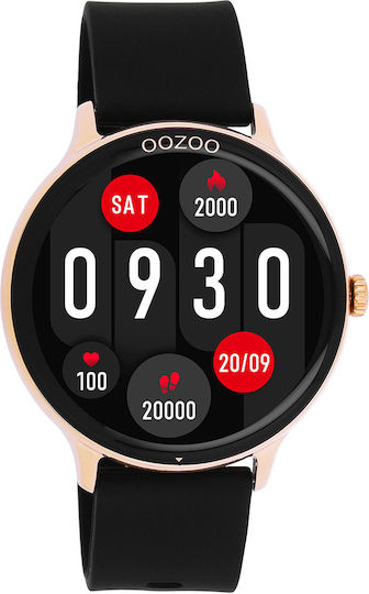 Oozoo Q00133 45mm Smartwatch with Heart Rate Monitor (Black) view 4