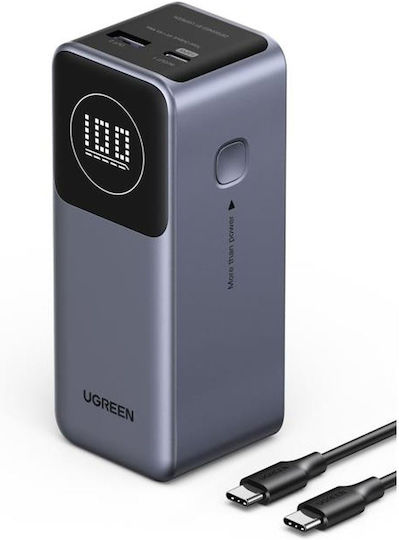 Ugreen PB724 Power Bank 12000mAh 100W with USB-A Port and USB-C Port Power Delivery / Quick Charge 3.0 Gray