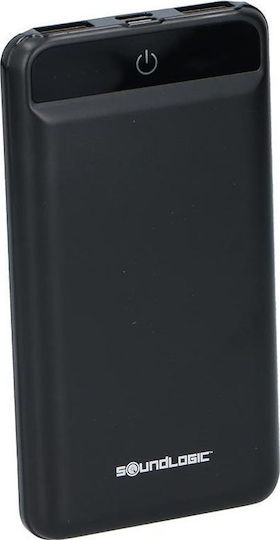 SoundLogic 80003 Power Bank 10000mAh with 2 USB-A Ports Black