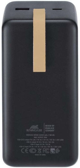 Rivacase VA1084 Power Bank 40000mAh 65W with USB-A Port and 2 USB-C Ports Black view 5