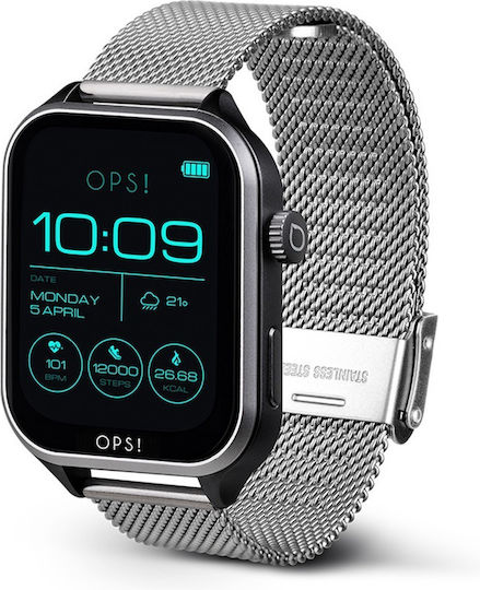 OPS! Objects CALL Max Amoled Smartwatch with Heart Rate Monitor (Black, Silver) view 2
